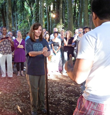 I participated in one of the warrior training games - and was quickly eliminated!