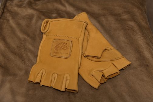 BPO Elks | Deer hide | Gloves | Fingerless Gloves | Wheelchair Accessory | Accessible Travel | Veterans