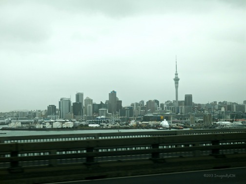 Auckland skyline, as seen from the Auckland Bridge