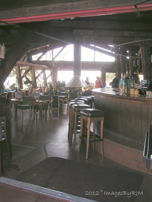 Bar area inside restaurant.